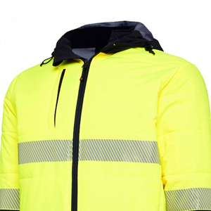 High-<b>Vis</b> Cotton Flame-Retardant Reflective <b>Hi</b>-<b>Vis</b> Workwear Safety Unisex <b>Softshell</b> <b>Jacket</b> with Zipper Customized Logo Size Color - Product Image 4
