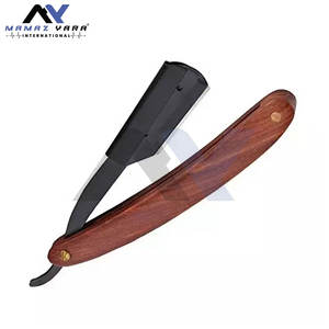 Navajas de Afeitar Profesionales para Hombre con Mango de Madera Rojo, la Mejor Cuchilla de Repuesto para Barberos - Product Image 4