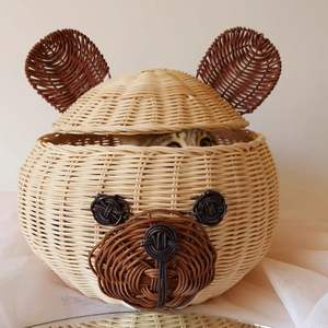 Cestas organizadoras de ratán con forma de animales, contenedor, cesta, accesorios para la organización de la habitación del bebé - Product Image 1