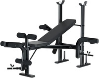 Banc d'entraînement de levage de poids plats pliables et réglables, ensemble de presse avec extension de jambe