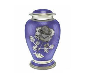 Urna para adultos de diseño clásico moderno, cenizas humanas grabadas, urna de cremación de aluminio Floral de peltre clásico, funerales de latón y Metal - Product Image 5