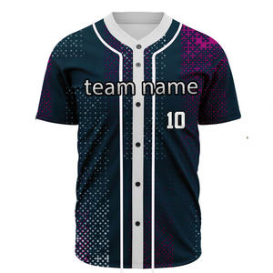 Maillots de Baseball personnalisés en gros d'usine 100% Polyester respirant Plus Size Options Hot Selling Blank Baseball Jersey - Product Image 6