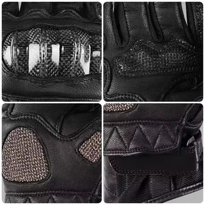 Guantes unisex de cuero genuino para motociclismo, guantes personalizados con diseño de logotipo/guante, anticalor, protección para manos y brazos - Product Image 5