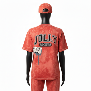 Camiseta de Algodón con Lavado Ácido para Mujer, 180 GSM, Tejido Suave y Transpirable, Color Rojo Vintage, Logotipo Personalizado con Serigrafía, Camisetas Transpirables - Product Image 2