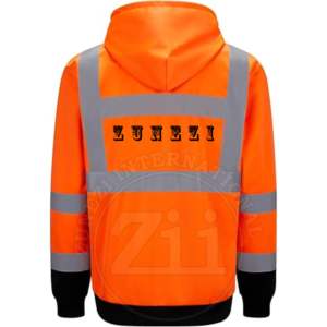 Sudadera de alta visibilidad Hi-vis para hombre Seguridad verde Hi Vis Sudadera con capucha reflectante Jersey Seguridad Sudadera con capucha Manga larga Construcción - Product Image 3