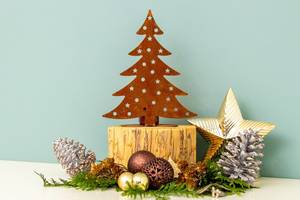 Top de table d'arbre de Noël en métal le plus vendu meilleure qualité en vrac du fabricant indien - Product Image 2