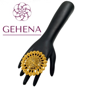 5 grammes Bague plaquée Or 24K, Bague De Luxe, Bijoux Plaque ou Ensemble africain Femme Indienne, Bijoux nouveau dubaï africain - Product Image 1