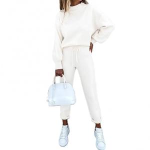 Ensemble 2 pièces de survêtement décontracté pour femmes, ensemble de sweatshirts à capuche pour l'automne et l'hiver, pantalons de survêtement à jambes larges, tenues de sport, vêtements de fitness en plein air - Product Image 4