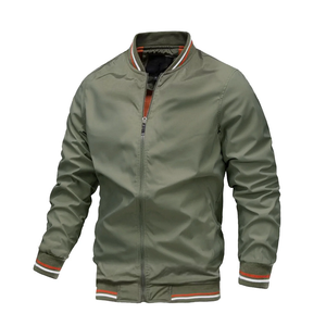 Veste personnalisée de haute qualité en couleur vert olive pour hommes avec rembourrage à glissière à manches longues et côtes personnalisées directement du Bangladesh - Product Image 2