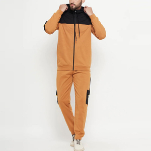 Chándales de lana de alta calidad 2025 más vendidos, chándal ajustado con hombros descubiertos para hombre, conjunto de pantalones de chándal con capucha - Product Image 1