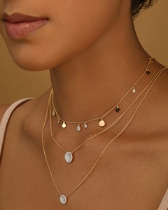 Collar con Diamante Colgante de 0.15 Ct, Diamante Natural Color G-H Claridad VS, Oro Sólido de 14K, Estilo para Uso Diario - Product Image 2