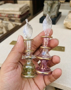 LW93 Miniatura de Botella de Perfume de Vidrio Soplado a Mano 2ml 5ml, Recuerdo de Arte Folclórico Egipcio, Imitación de Frasco Antiguo, Contenedor para Aceite Esencial - Product Image 3