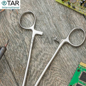 Pince hémostatique droite en noir tactique, instruments médicaux en acier inoxydable de 5.5 pouces pinces de verrouillage mâchoires dentelées pêche - Product Image 6