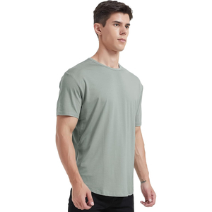 Camiseta de Algodón de Corte Regular para Hombre, Color Sólido, Cuello Redondo, Manga Corta, Informal, Transpirable, Trackstar OEM, Marca Privada TSI-G05-P0400 - Product Image 3
