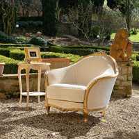 Ensemble de canapés français de luxe pour salon, avec bois d'acajou de haute qualité et matériaux en tissu