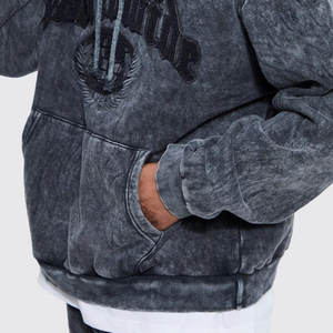 2026 prix de gros meilleur Design sérigraphie survêtement Unique produit à la mode lavage à l'acide survêtement ensemble - Product Image 6