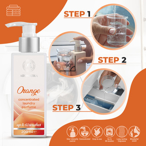 Aromatika Suavizante de Telas Líquido y Perfume para Ropa con Aroma a Naranja 200ml, hasta 60 Lavados con Fragancia - Product Image 3