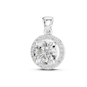 Colgante de Oro Rosa de 14K con Diamante Redondo Cultivado en Laboratorio, Colección de Joyería Minimalista para Mujer, Elegante y de Lujo, Certificado, Regalo Ideal - Product Image 4