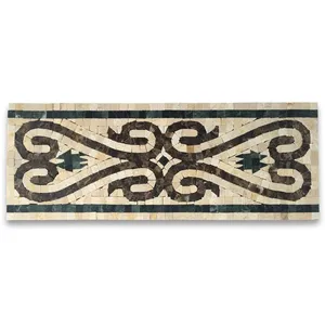 Everlasting Emperador B0075P Mosaico de mármol Borde Listello Azulejo Azulejos interiores pulidos para sala de estar Función de ladrillo refractario - Product Image 1