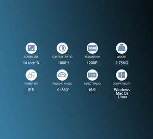 Nouveau 2025 <span class=keywords><strong>Écran</strong></span> portable quad 14 pouces 1200P à 3 <span class=keywords><strong>écran</strong></span>s <span class=keywords><strong>compatible</strong></span> avec les ordinateurs 12-16,5 pouces Win/<span class=keywords><strong>Mac</strong></span> M1/M2/M3/M4 - Product Image 2