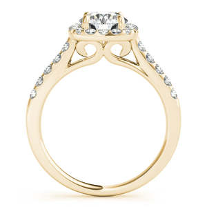 แหวนหมั้นเพชรทรงสี่เหลี่ยมวงแหวนทองคำ 14K สีเหลือง 0.38 กะรัต-หรูหราและมีสไตล์ - Product Image 1