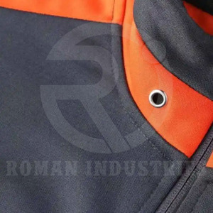 Sweat-shirt respirant avec logo personnalisé pantalon à capuche zippé en polyester à manches longues ensemble de 2 pièces jogging survêtements pour hommes - Product Image 4