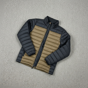 High Quality Men's Canvas Puffer Jacket 2 tone Waterproof Windproof Breathable stand collar custom logo man <b>winter</b> jacket - Product Image 3
