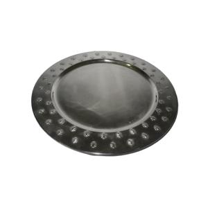 Banquete de hotel usado fruta y aperitivos que sirven Placa de cargador de acero inoxidable cena en casa fiesta Catering servir Placa de cargador - Product Image 2