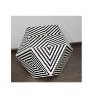 Meilleure vente Tabouret en nacre de style rustique Design moderne avec mosaïque laquée pour décoration intérieure Salon Fabriqué en bois
