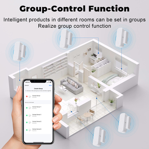 UEMONスマートホームオートメーション ブラックカラー ワイヤレスWiFi＆Zigbeeドア検知器/WiFiドア窓アラームセンサー - Product Image 2