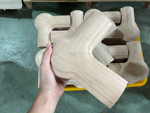 Precio Competitivo, Pasamanos de Madera Maciza de Roble Rojo, Accesorio de 90 Grados, Tapa de Giro de Cuarto de Vuelta, Piezas de Escalera Duraderas - Product Image 2