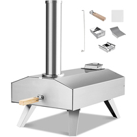 Four à pizza moderne et luxueux de qualité supérieure, avec structure en acier inoxydable, pieds pliables, pour utilisation en extérieur