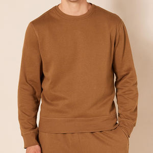 Sudadera minimalista para hombre con cuello acanalado y detalle simple, fácil combinación con sudaderas con capucha para deportes y atuendo de viaje - Product Image 6