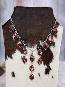 Collar de plata de ley hecho a mano con múltiples piedras, joyería Bohemia única para mujer, pieza de declaración artesanal elegante - Product Image 2