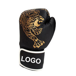 Gants de combat de boxe en cuir personnalisés de haute qualité de 8oz 12oz gants d'entraînement de combat professionnels lacés conçus pour gagner - Product Image 2