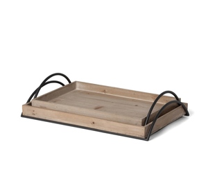 Elegant Customized Size Wooden Serving <b>Tray</b> Unique Bamboo Design Handmade Decorative Metal <b>Tray</b> for Dessert & Food Serving Home - Product Image 1
