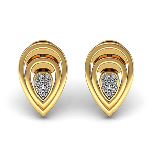 Sólido 18K oro amarillo Natural Pave diamante Esmeralda gota Stud pendientes regalo para amor venta al por mayor piedras preciosas fabricante de joyería fina - Product Image 4