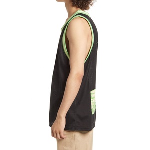 Camiseta sin mangas de poliéster para hombre, ropa de gimnasio de talla grande, Sexy, atractiva, OEM, personalizada, sin mangas, para gimnasio - Product Image 3