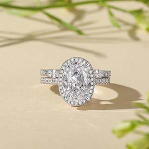 Jeulia 18K <b>Gold</b> Plated Open Stackable Cluster Wedding <b>Ring</b> with Pave <b>Set</b> Band - Product Image 5