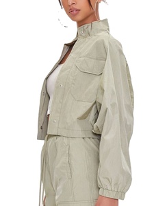 Verano al aire libre Color sólido cremallera hasta mujer transpirable secado rápido gimnasio Fitness correr rompevientos ropa chándal 2026 - Product Image 2