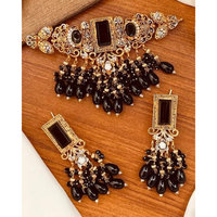 Collier ras de cou en or plaqué or de haute qualité avec perles et diamants Kundan, nouveau design, avec boucles d'oreilles, ensembles de bijoux de mariée traditionnels indiens