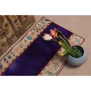 Tapis vintage 1,8 x 3,2 pieds, tapis persan turc en laine violet - Product Image 4
