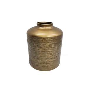 Jarrón de flores de hierro decorativo ShapeTableware redondo de diseño antiguo para el hogar y la decoración de la boda jarrón de Metal - Product Image 4