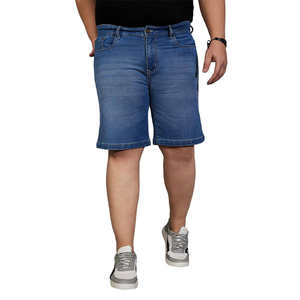 Pantalones vaqueros cortos ligeros para hombre con cremallera frontal y ajuste relajado para ropa informal Pantalones vaqueros cortos de verano para hombre - Product Image 1