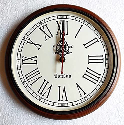 Nautical Collection 12 Inch Antique Style Wooden Wall Clock Art Deco Design Needle Display Unique Home & Office Decorative Art