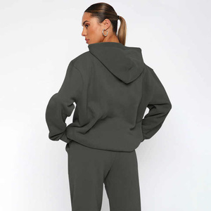 Ensemble de survêtement deux pièces pour femmes à manches longues sweat-shirt élégant et pantalon de survêtement Combo parfait pour les vêtements quotidiens d'entraînement de gymnastique - Product Image 5