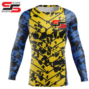 Venta al por mayor Diseña tu propia camisa personalizada de compresión para fitness personalizada impresa Rash Guard manga larga - Product Image 5
