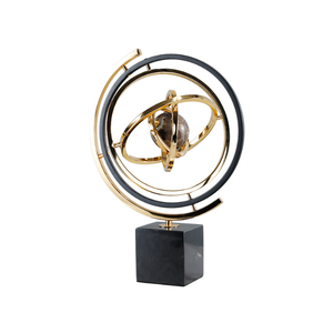Designer Metal <b>Globes</b> Round Shape <b>Rotating</b> Design Handcrafted Tabletop Desktop Decor for Office and School Educational Supplies - Product Image 5