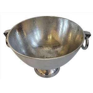 Large Champagne Ice Bowl Pedestal Style Decorative <b>Metal</b> Ice Bucket Bar Accessories Countertop Display Wine Chiller <b>Tub</b> Decor - Product Image 2