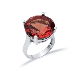 แหวนทรงกลมขนาด 18 มม. ประดับด้วยพลอยซัลตาไนต์แบบกลุ่ม งานแฮนด์เมดจากตุรกี ขายส่ง เครื่องประดับเงินแท้ 925 - Product Image 3